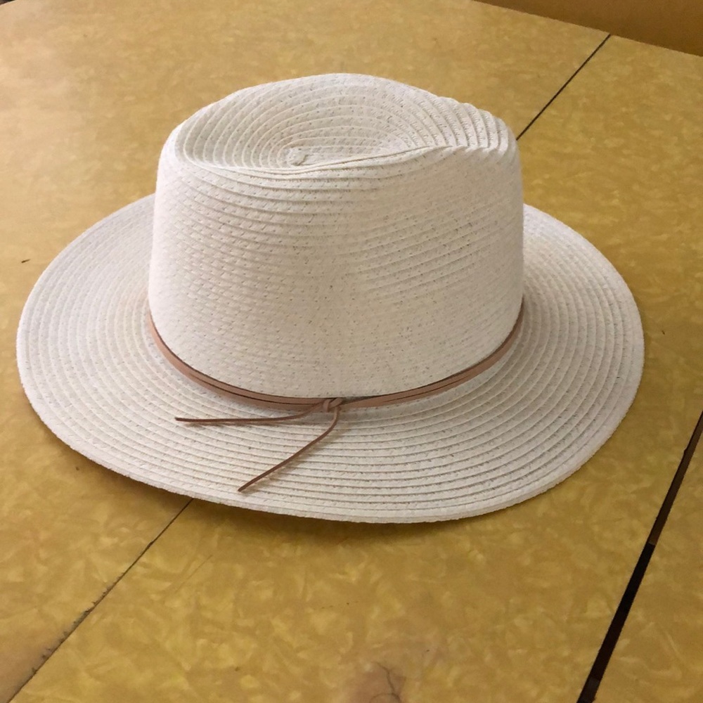 Gigi Pip Straw Fedora Hat Size 57 S/M